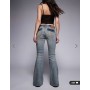 Juicy Couture diamante logo flare jeans in vintage wash blue