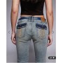 Juicy Couture diamante logo flare jeans in vintage wash blue