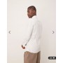 ASOS DESIGN formal skinny fit oxford shirt with double cuff in white