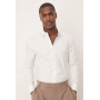 ASOS DESIGN formal skinny fit oxford shirt with double cuff in white