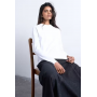 Topshop long sleeve boxy tee in white