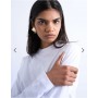 Topshop long sleeve boxy tee in white