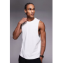 4505 Icon cotton drop armhole training vest with quick dry finish in white