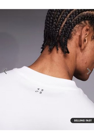 4505 Icon cotton drop armhole training vest with quick dry finish in white