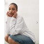 Weekday oversized boxy fit long sleeve t-shirt in white