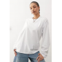 Weekday oversized boxy fit long sleeve t-shirt in white