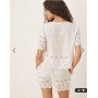 Iisla & Bird broderie beach short co-ord in white