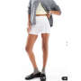 Pieces mini legging shorts in white