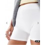 Pieces mini legging shorts in white