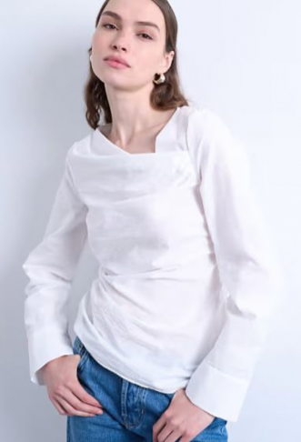 Topshop drape neck long...