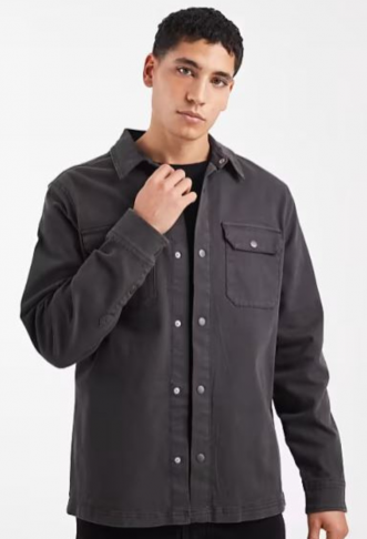 Threadbare button front...