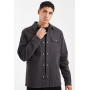 Threadbare button front shacket in grey