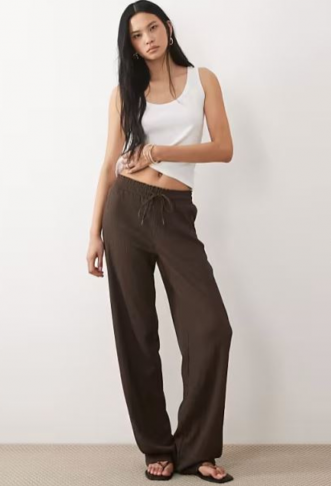 ONLY Tall plisse wide leg...