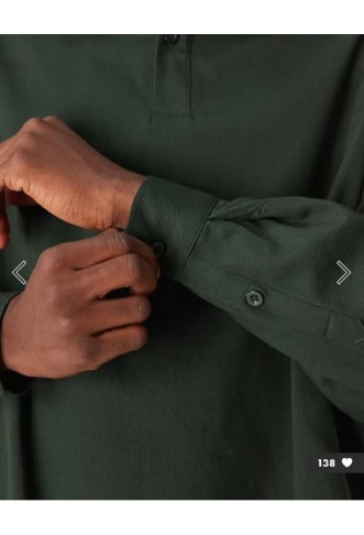 ASOS DESIGN oversized overhead shirt in green twill