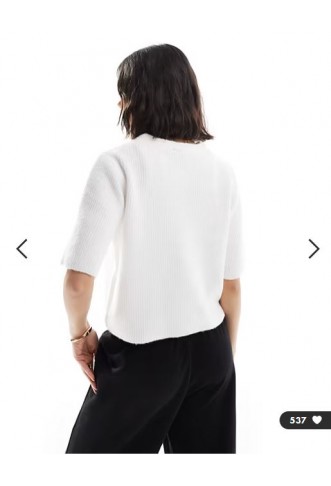 Pieces soft knit short sleeve cardigan in cream
