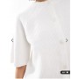 Pieces soft knit short sleeve cardigan in cream