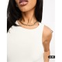 ASOS DESIGN double layer racer bodysuit in white