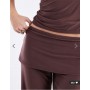 COLLUSION slinky skirt trouser co-ord in deep chocolate