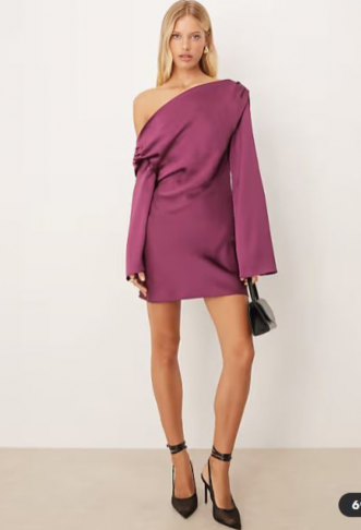 ASOS DESIGN satin drape...