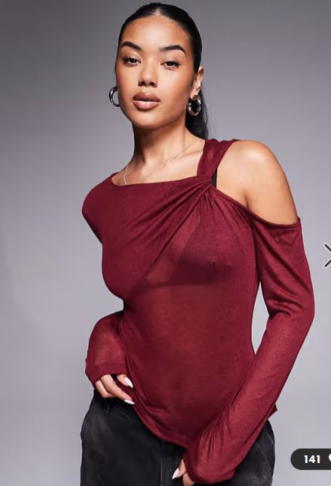 ASOS DESIGN knit-look semi...