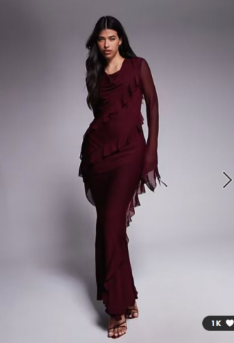 Daska chiffon ruffle maxi...