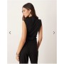 Mango high neck sleeveless top co-ord in black