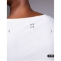 4505 active boat neck long sleeve top with thumbhole in white