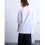 Topshop oversized drop shoulder tee in white