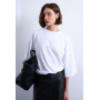 Topshop oversized drop shoulder tee in white
