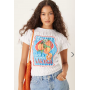 ASOS DESIGN shirred baby tee with brazil lemons in white