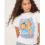 ASOS DESIGN shirred baby tee with brazil lemons in white