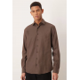 Mango premium 100% cotton shirt in brown