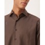 Mango premium 100% cotton shirt in brown