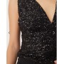 Gina Tricot front sequin top in black