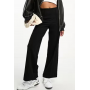 Vero Moda Petite pin tuck wide leg trouser in black