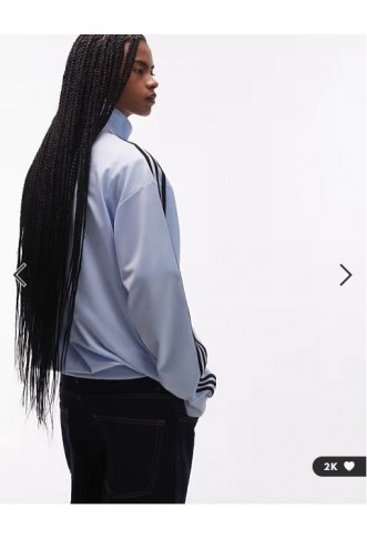 adidas Originals Firebird track top in light blue