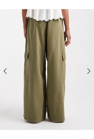 ASOS DESIGN utility washed cargo pants in khaki
