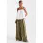 ASOS DESIGN utility washed cargo pants in khaki