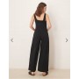 ASOS DESIGN button through jumpsuit in black