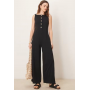 ASOS DESIGN button through jumpsuit in black