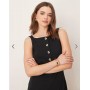ASOS DESIGN button through jumpsuit in black