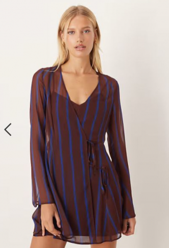 ASOS DESIGN wrap mini dress...