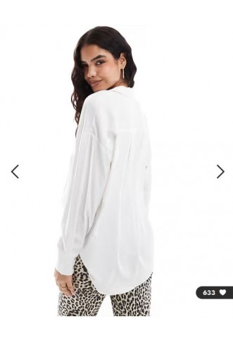 Vero Moda oversized shirt in bright white