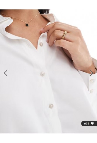 Vero Moda oversized shirt in bright white