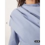ASOS DESIGN Tall high neck draped bodice maxi dress in mid blue