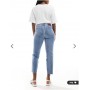 ONLY Emily high waisted straight leg jeans in light wash