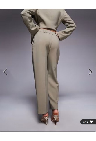 River Island straight leg trouser in light beige