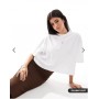 ASOS DESIGN boxy cropped t-shirt in white
