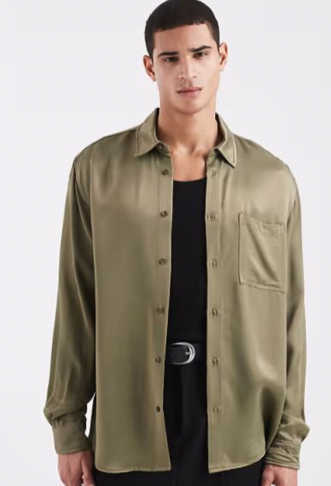 ASOS DESIGN relaxed satin...