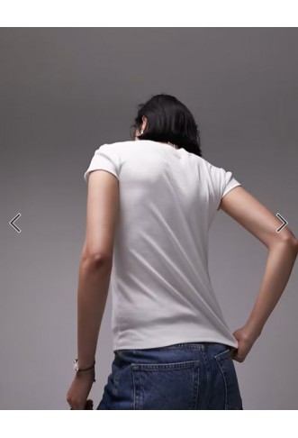 Topshop everyday tee in white